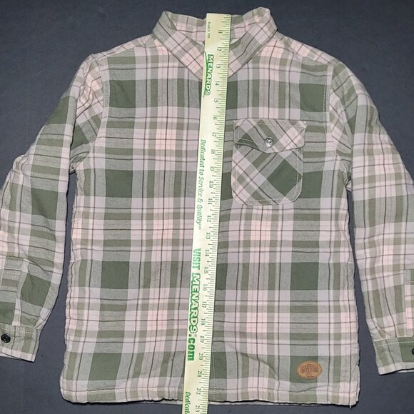 Bass Pro Shops Outdoor Kids Youth Pink and Green Plaid Snap Jacket Size Large - Picture 16 of 16
